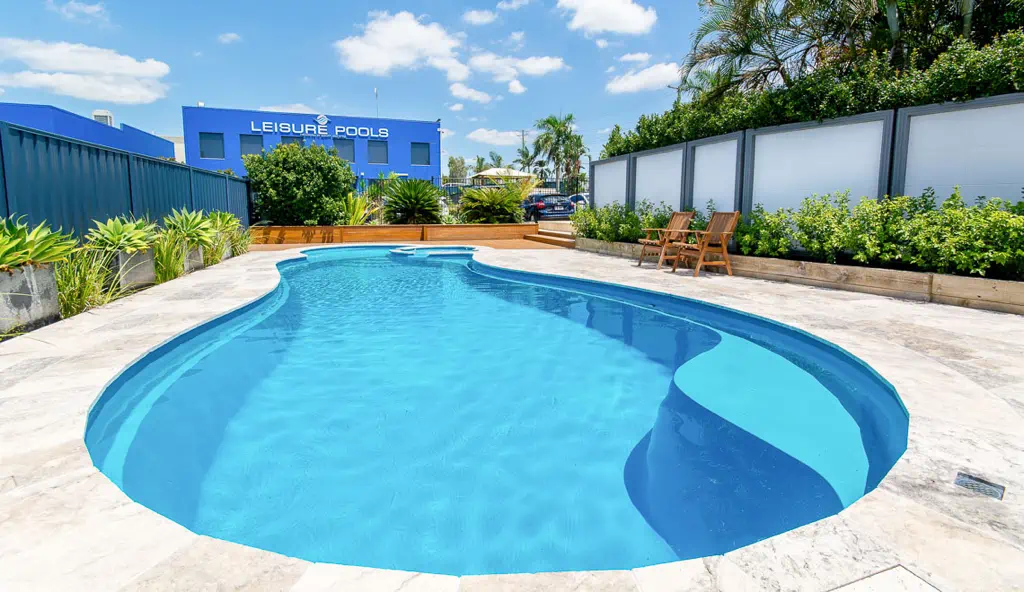 The Allure fiberglass inground pool design by Leisure Pools