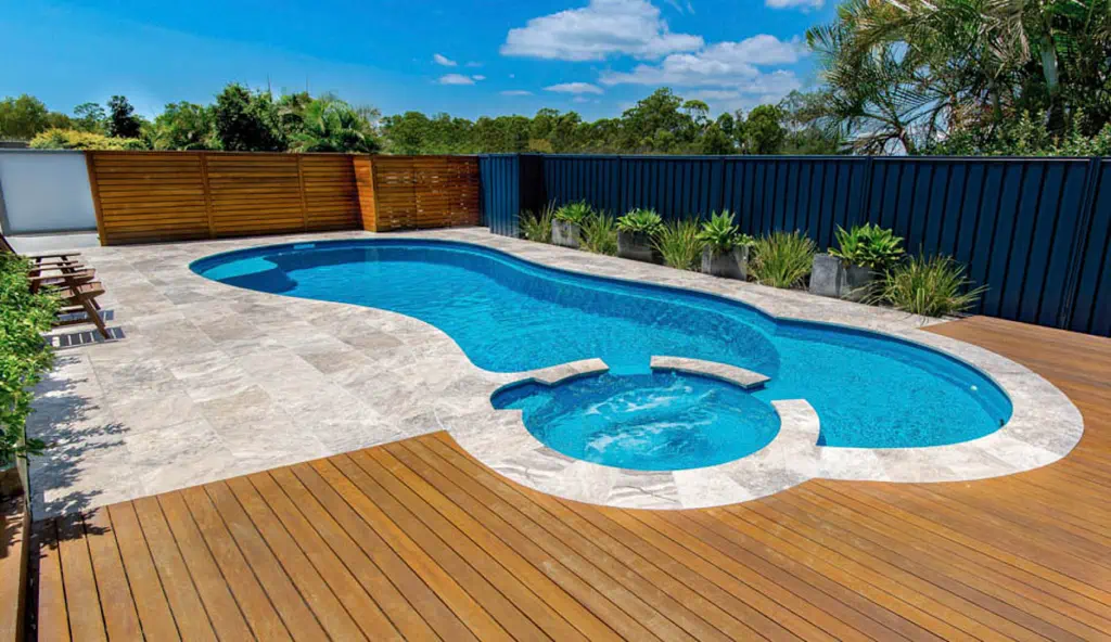 The Allure fiberglass swimming pool design by Leisure Pools