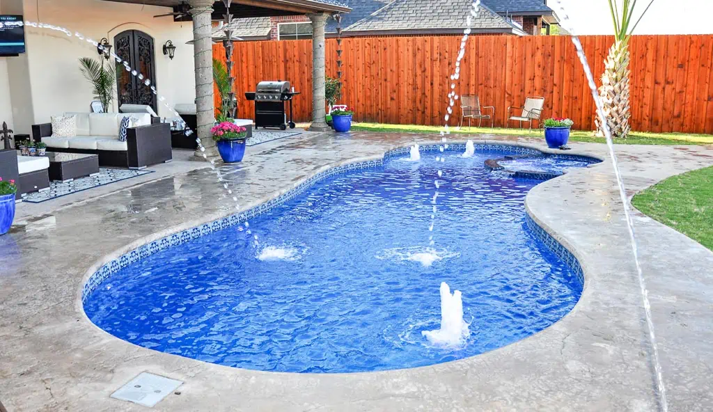 The Allure fiberglass swimming pool design by Leisure Pools